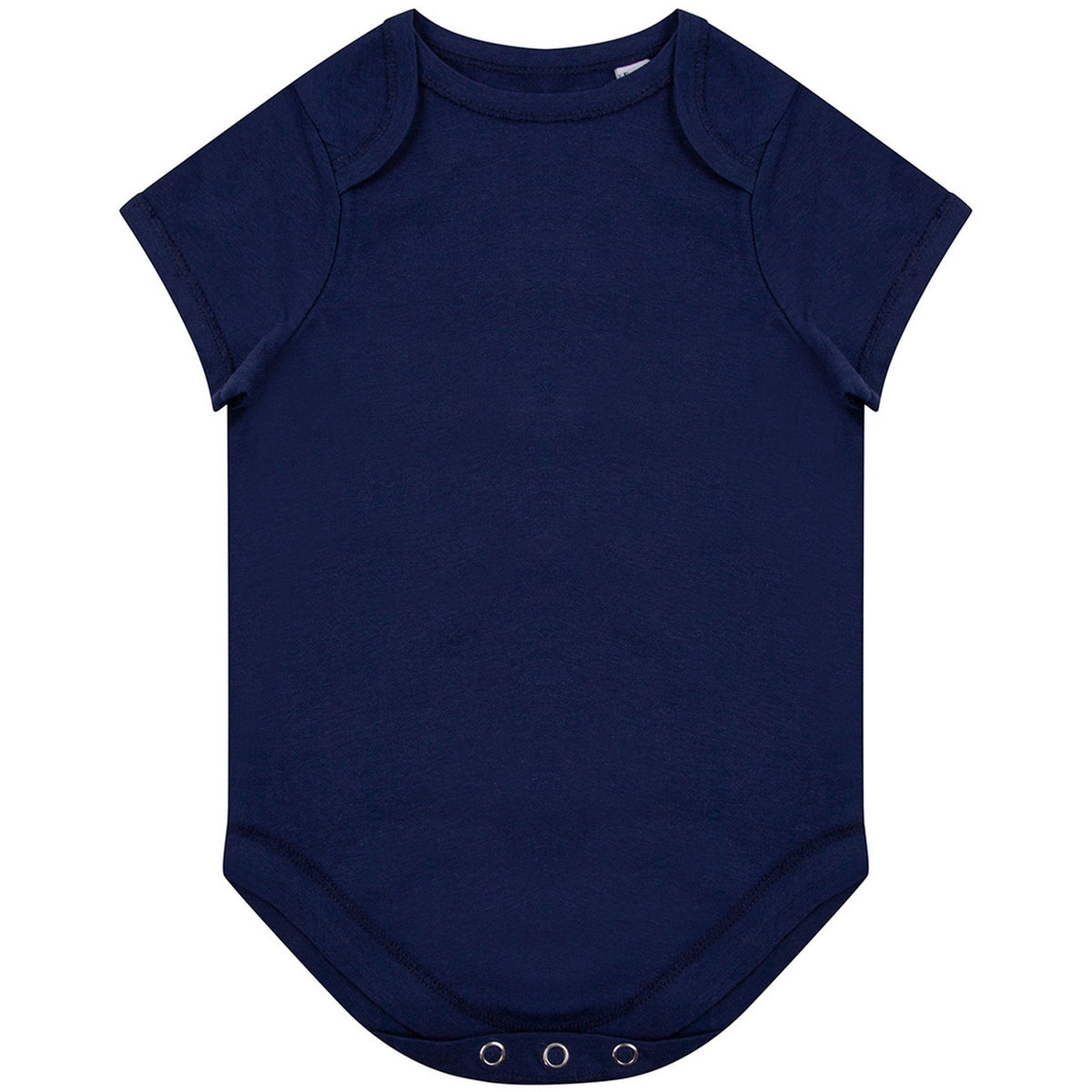 Navy - Front - Larkwood Babies Organic Bodysuit