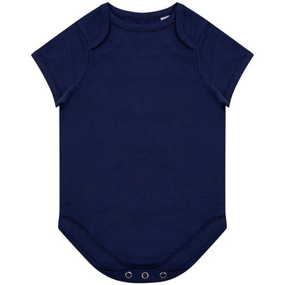 Navy - Front - Larkwood Babies Organic Bodysuit