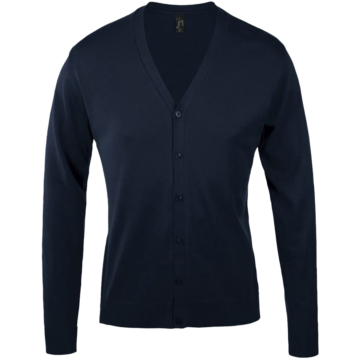 Navy - Front - SOLS Mens Golden V Neck Cardigan
