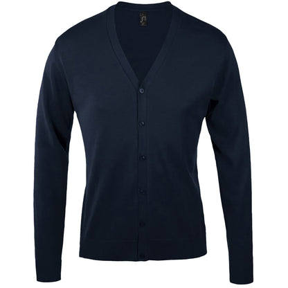 Navy - Front - SOLS Mens Golden V Neck Cardigan