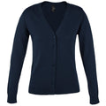 Navy - Front - SOLS Womens-Ladies Golden V Neck Cardigan