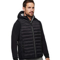 Black - Side - Proact Mens Hooded Padded Bodywarmer