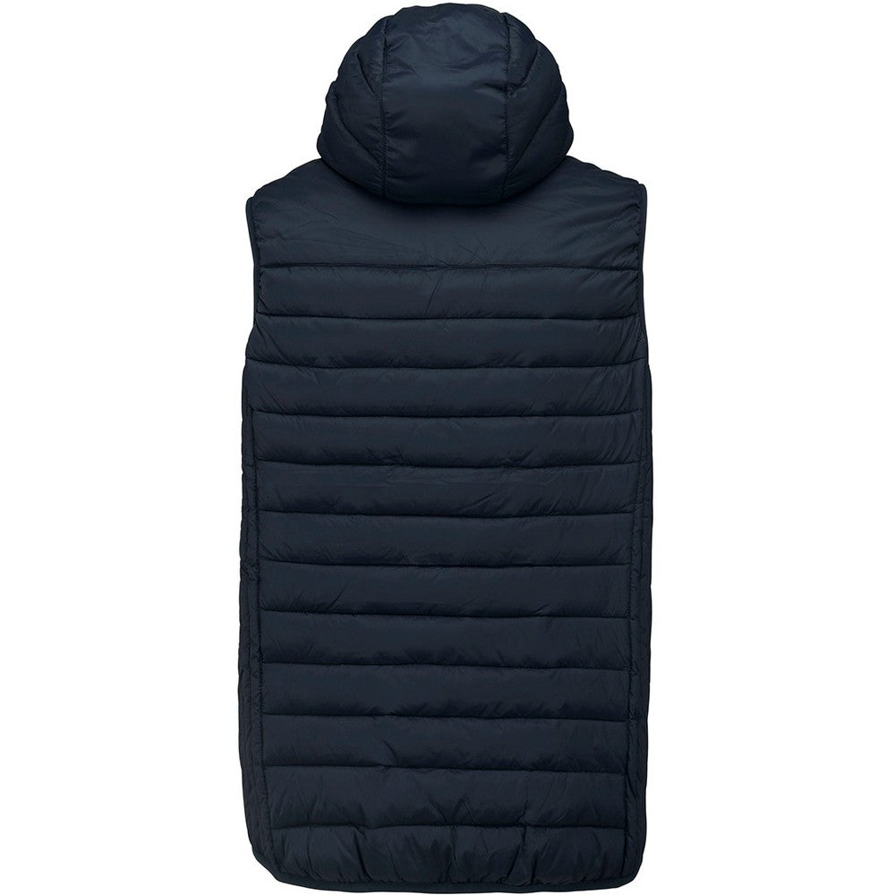 Navy - Back - Proact Mens Hooded Padded Bodywarmer