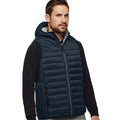 Navy - Side - Proact Mens Hooded Padded Bodywarmer