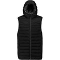 Black - Front - Proact Mens Hooded Padded Bodywarmer