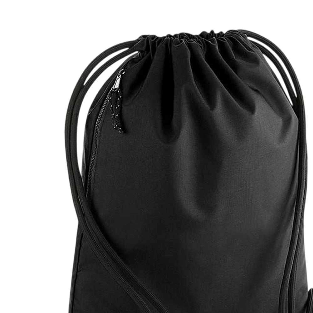 Black - Back - BagBase Unisex Recycled Gymsac