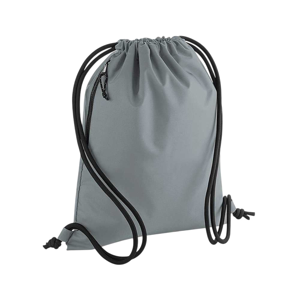 Pure Grey - Front - BagBase Unisex Recycled Gymsac