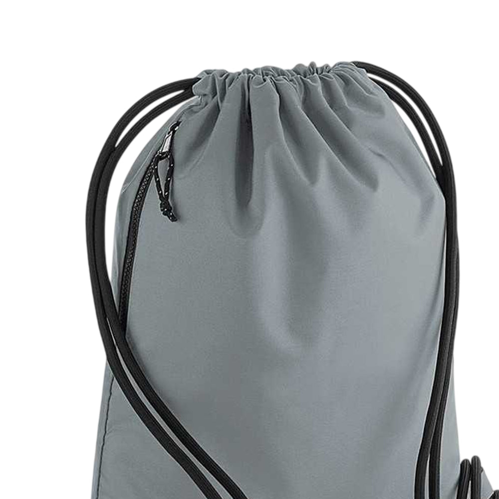 Pure Grey - Back - BagBase Unisex Recycled Gymsac