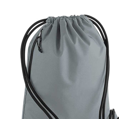 Pure Grey - Back - BagBase Unisex Recycled Gymsac