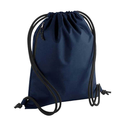 Navy - Front - BagBase Unisex Recycled Gymsac
