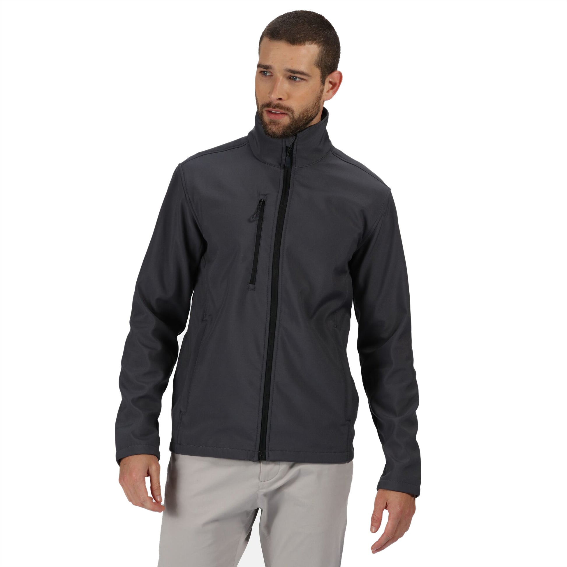 Navy - Side - Regatta Professional Mens Honestly Made Recycled Soft Shell Jacket