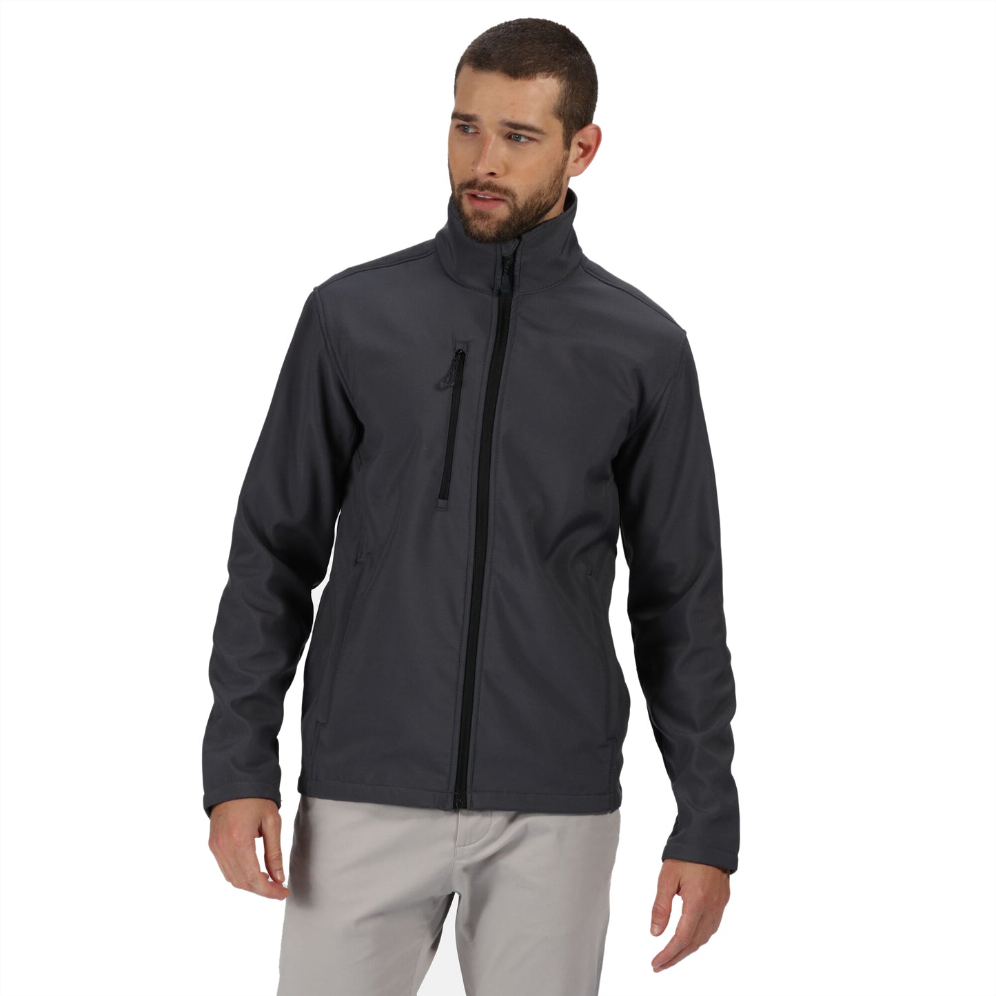 Navy - Side - Regatta Professional Mens Honestly Made Recycled Soft Shell Jacket