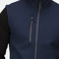 Navy - Close up - Regatta Professional Mens Honestly Made Recycled Soft Shell Bodywarmer