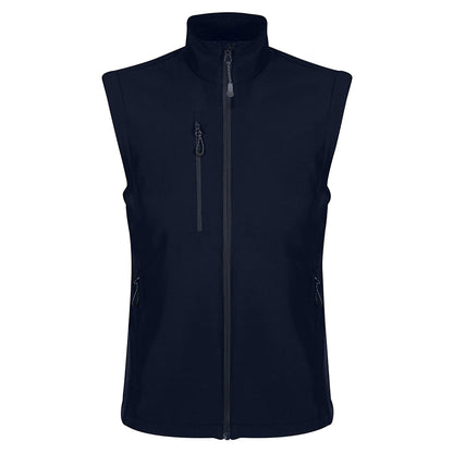 Navy - Front - Regatta Professional Mens Honestly Made Recycled Soft Shell Bodywarmer