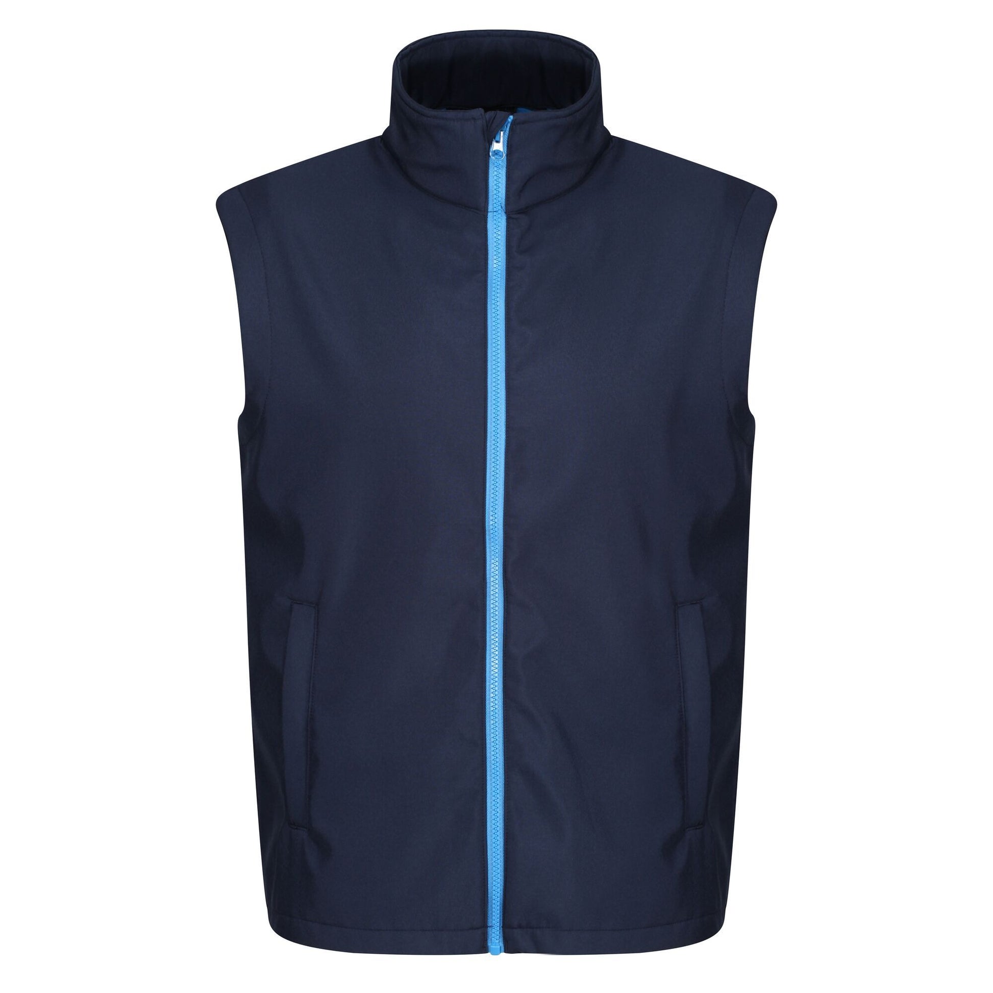 Navy-French Blue - Front - Regatta Professional Mens Ablaze Soft Shell Bodywarmer