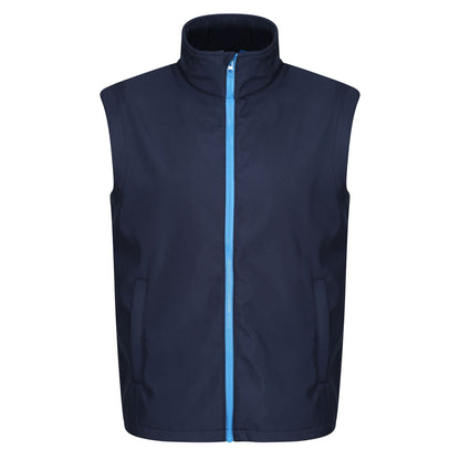 Navy-French Blue - Front - Regatta Professional Mens Ablaze Soft Shell Bodywarmer
