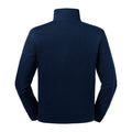 French Navy - Back - Russell Mens Authentic Zip Neck Sweatshirt