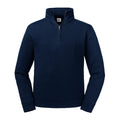 French Navy - Front - Russell Mens Authentic Zip Neck Sweatshirt