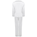 White - Back - Towel City Womens-Ladies Satin Long PJ Set