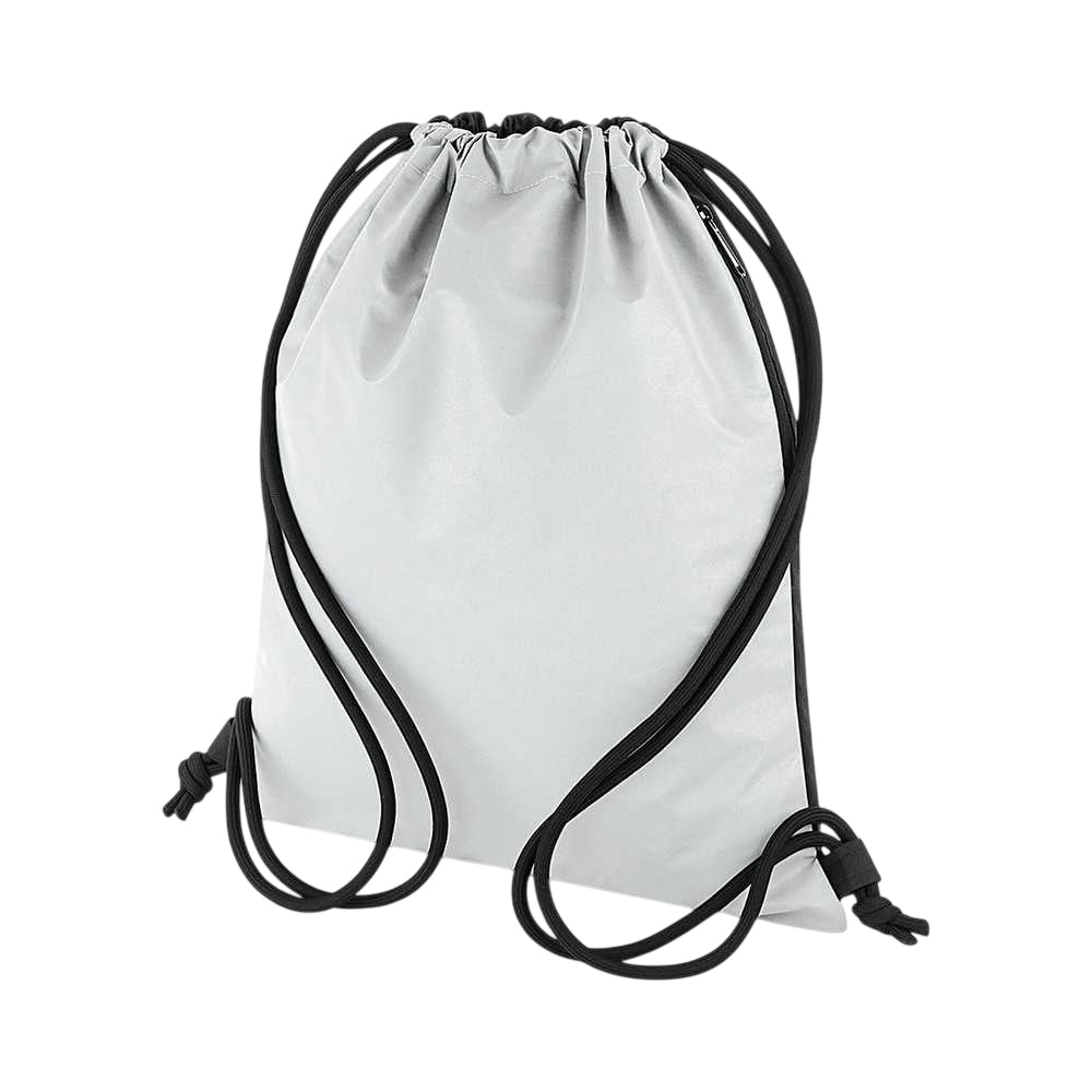 Silver Reflective - Back - BagBase Unisex Reflective Gymsac