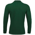 Bottle Green - Back - SOLS Mens Perfect Long Sleeve Piqu Polo Shirt