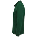 Bottle Green - Side - SOLS Mens Perfect Long Sleeve Piqu Polo Shirt