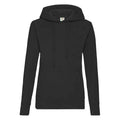 Black - Front - Fruit of the Loom Classic Lady Fit Hooded Sweatshirt