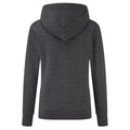 Dark Heather - Back - Fruit of the Loom Classic Lady Fit Hooded Sweatshirt