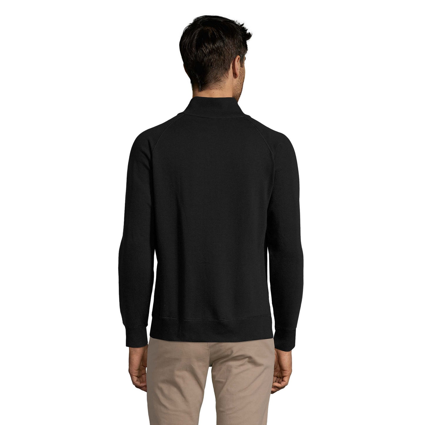 Black - Lifestyle - SOLS Mens Sundae Full Zip Sweat Jacket