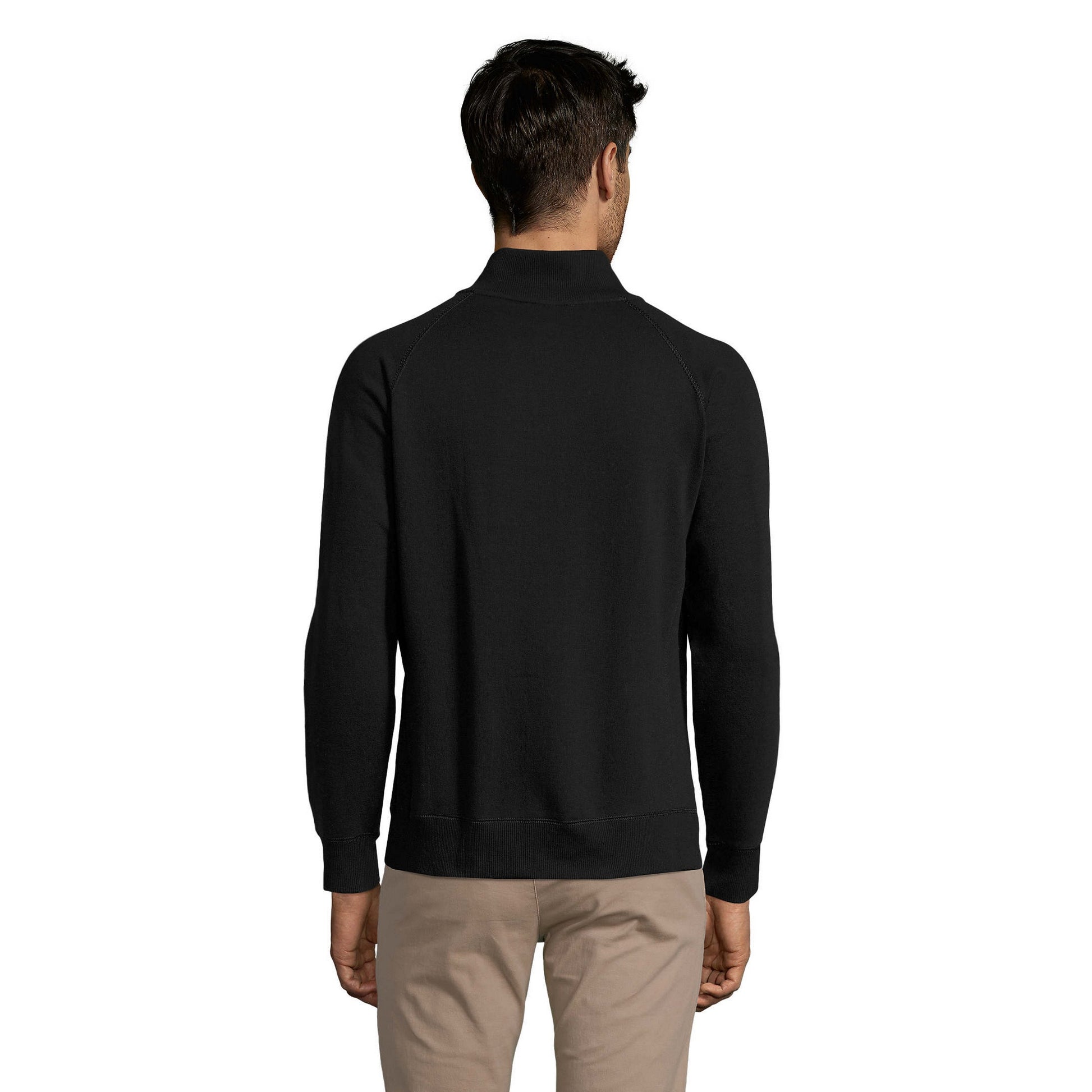 Black - Lifestyle - SOLS Mens Sundae Full Zip Sweat Jacket