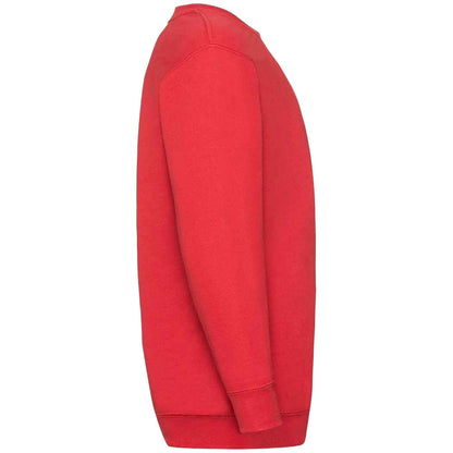 Red - Side - Fruit of the Loom Kids-Childrens Classic Drop Shoulder Sweatshirt