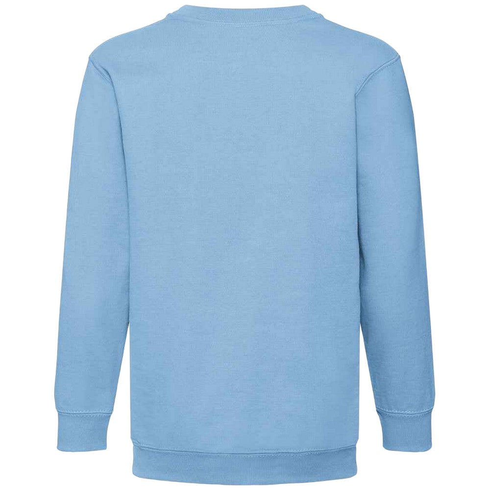 Sky Blue - Back - Fruit of the Loom Kids-Childrens Classic Drop Shoulder Sweatshirt