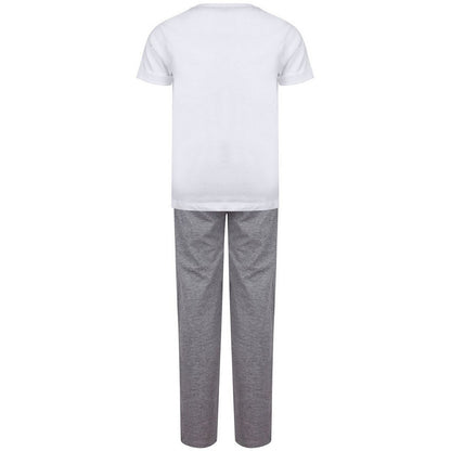 White-Heather Grey - Back - Towel City Girls Long Pyjamas