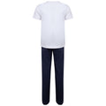White-Navy - Back - Towel City Girls Long Pyjamas
