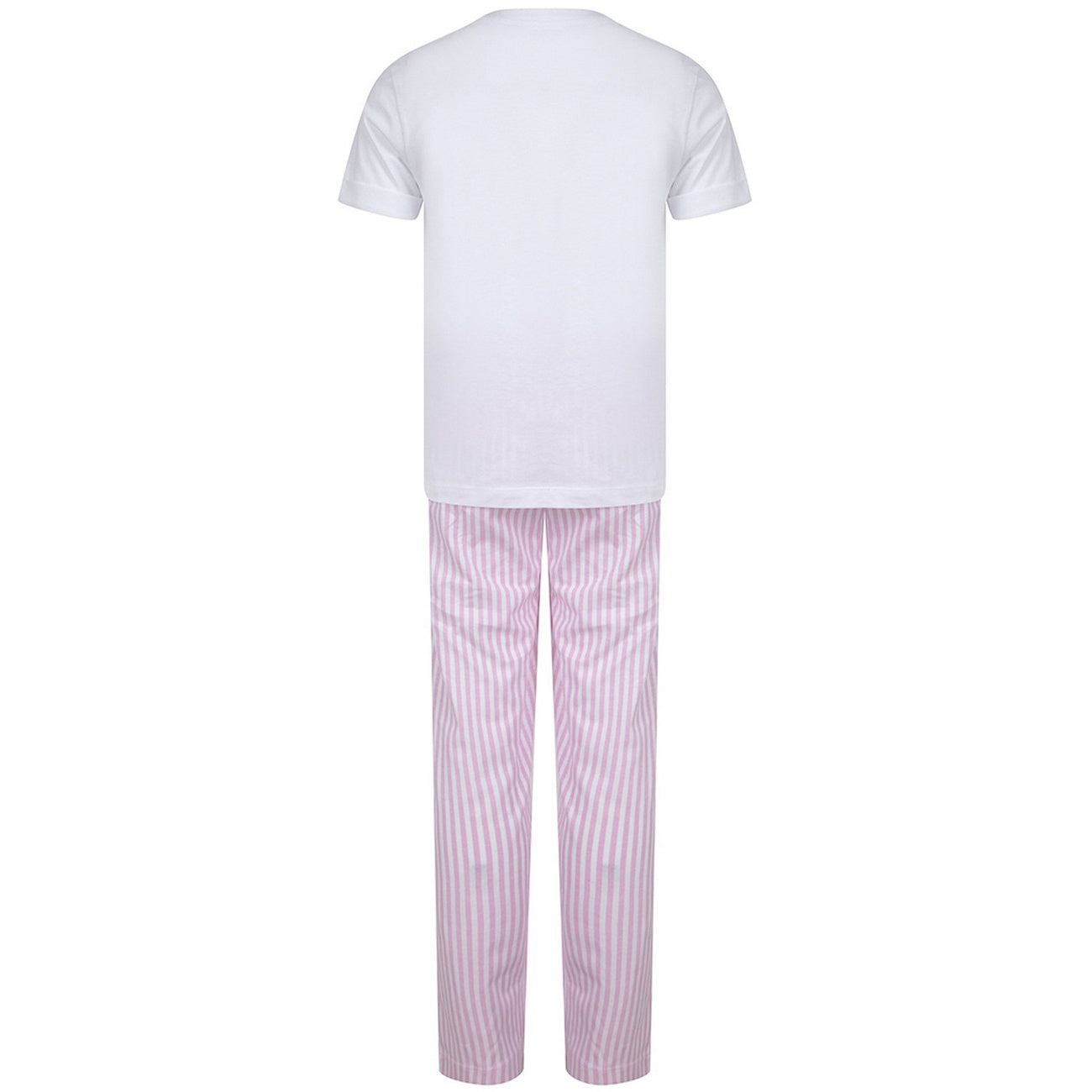 White-Pink - Back - Towel City Girls Long Pyjamas