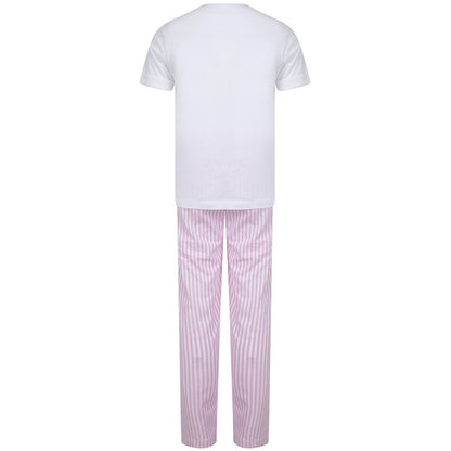 White-Pink - Back - Towel City Girls Long Pyjamas