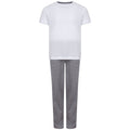White-Heather Grey - Front - Towel City Girls Long Pyjamas