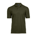 Deep Green - Front - Tee Jays Mens Luxury Stretch Pique Polo Shirt