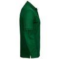 Forest Green - Side - Tee Jays Mens Luxury Stretch Pique Polo Shirt