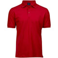Red - Front - Tee Jays Mens Luxury Stretch Pique Polo Shirt