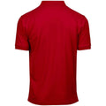 Red - Back - Tee Jays Mens Luxury Stretch Pique Polo Shirt