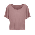 Dusty Pink - Front - Ecologie Womens-Ladies Daintree EcoViscose Cropped T-Shirt