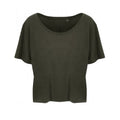 Fern Green - Front - Ecologie Womens-Ladies Daintree EcoViscose Cropped T-Shirt