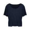 Navy - Front - Ecologie Womens-Ladies Daintree EcoViscose Cropped T-Shirt