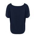 Navy - Back - Ecologie Womens-Ladies Daintree EcoViscose Cropped T-Shirt