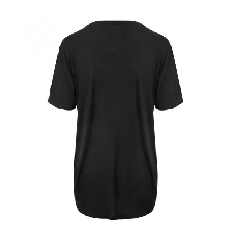 Jet Black - Back - Ecologie Mens Daintree EcoViscose T-Shirt