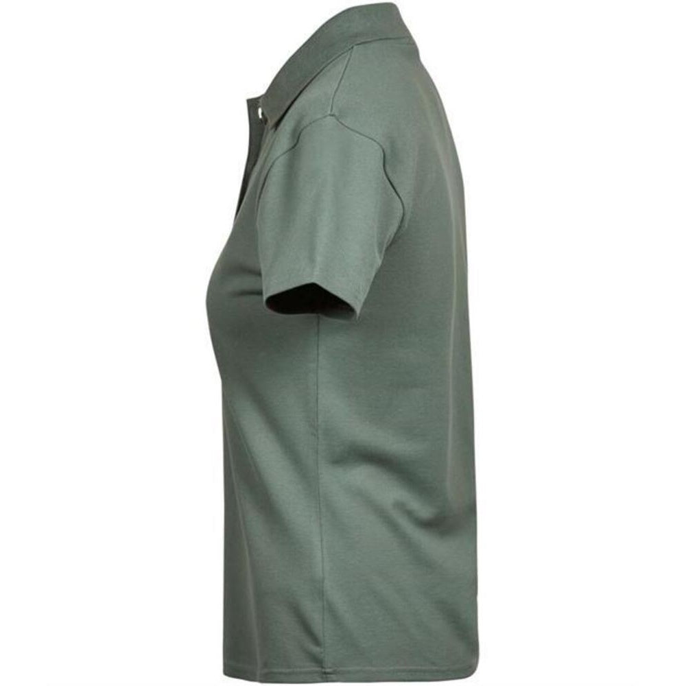 Leaf Green - Side - Tee Jays Womens-Ladies Luxury Stretch Polo Shirt