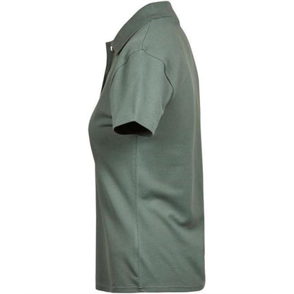 Leaf Green - Side - Tee Jays Womens-Ladies Luxury Stretch Polo Shirt