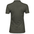 Deep Green - Back - Tee Jays Womens-Ladies Luxury Stretch Polo Shirt