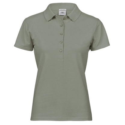 Sage - Front - Tee Jays Womens-Ladies Luxury Stretch Polo Shirt